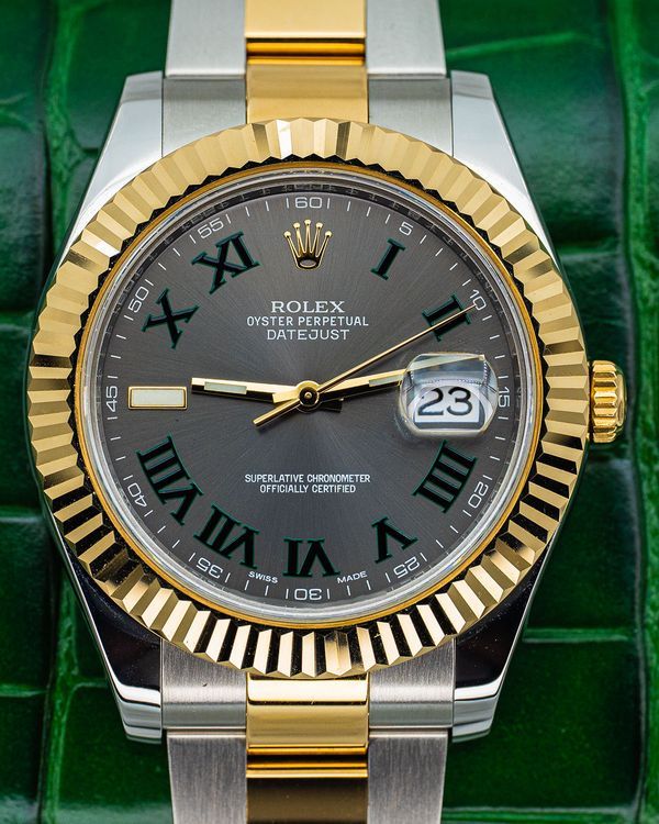 2014 Rolex Datejust II "Wimbledon" 41MM Slate Dial Two-Tone Oyster Bracelet (116333)