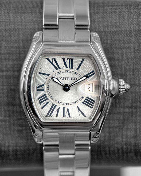 No Reserve - Cartier Roadster 30MM Quartz Silver Dial Steel Bracelet (W62016V3)