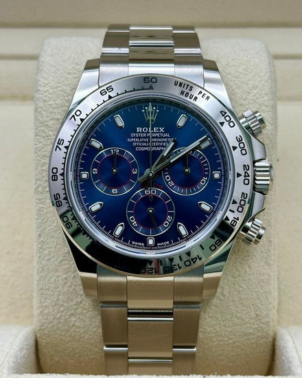 2020 Rolex Cosmograph Daytona 40MM Blue Dial White Gold Oyster Bracelet (116509)