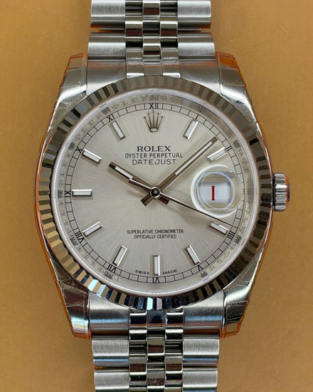 2016 Rolex Datejust 36MM Silver Dial Super Jubilee Bracelet (116234)