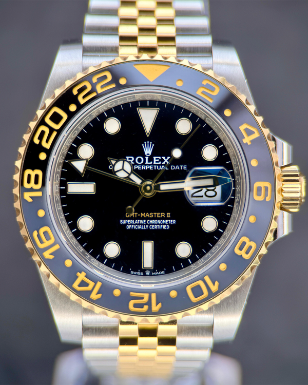 2026 Rolex GMT-Master II "Bumblebee" 40MM Black Dial Two-Tone Jubilee Bracelet (126713GRNR)