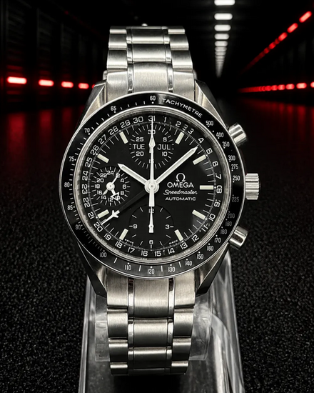 No Reserve - Omega Speedmaster Day-Date 39MM Black Dial Steel Bracelet (3520.50.00)