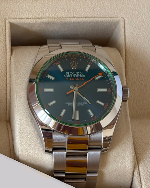 2015 Rolex Milgauss 40MM Blue Dial Oyster Bracelet (116400GV)