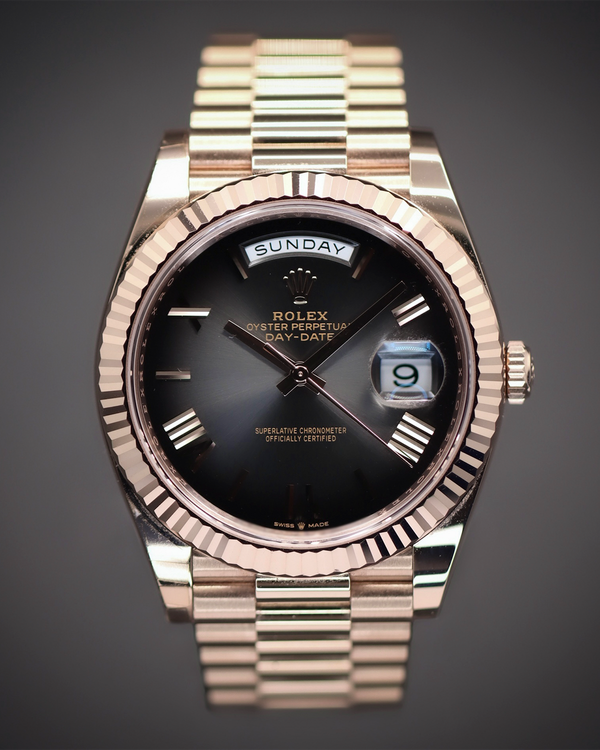 Rolex Day-Date 40MM Slate "Ombré" Dial Rose Gold President Bracelet (228235)