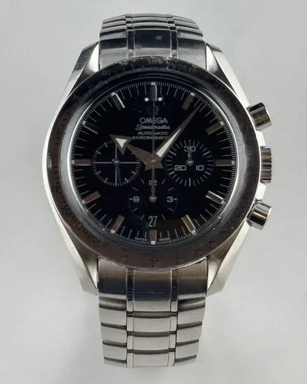 Omega Speedmaster "Broad Arrow" 42MM Black Dial Steel Bracelet (3551.50.00)