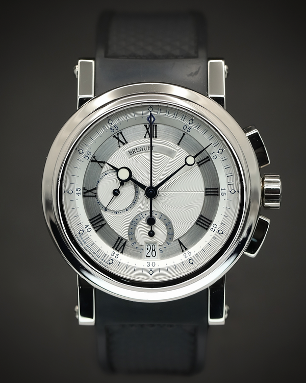 2013 Breguet Marine 42MM Silver Dial Rubber Strap (5827BB/12/5ZU)