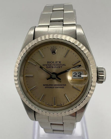 No Reserve - Rolex Lady-Datejust 26MM Silver Dial Oyster Bracelet (69174)