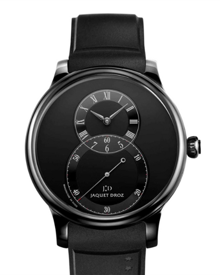 Jaquet Droz Grande Seconde 44MM Black Dial Rubber Strap (J003035211)