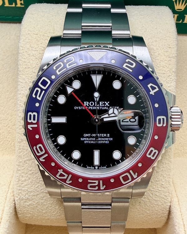 2023 Rolex GMT-Master II "Pepsi" 40MM Black Dial Oyster Bracelet (126710BLRO)