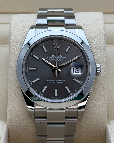 2020 Rolex Datejust 41MM Rhodium Dial Oyster Bracelet (126300)