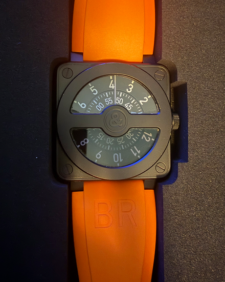 2011 Bell & Ross BR 01 L.E. "Compass" 46MM Black Dial Rubber Strap (BR01-92-S)