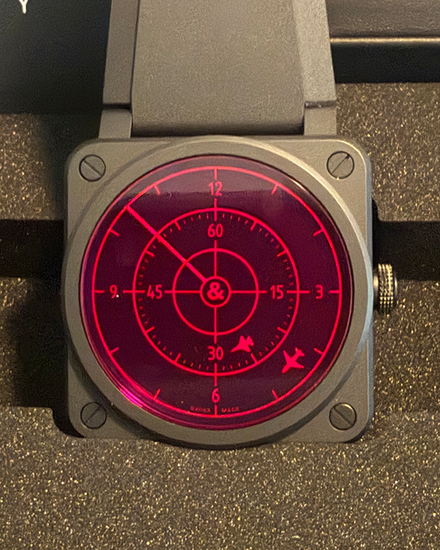 2021 Bell & Ross BR 03-92 Ceramic 42MM Black "Red Radar" Dial Rubber Strap (BR0392-RRDR-CE/SRB)