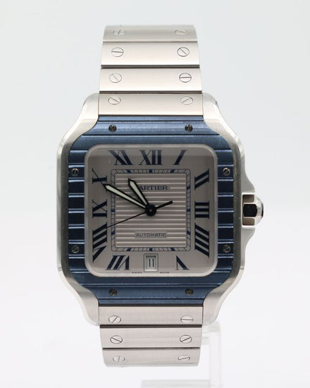 No Reserve - 2022 Cartier Santos De Cartier 39.8MM Silver Dial Steel Bracelet (WSSA0047)