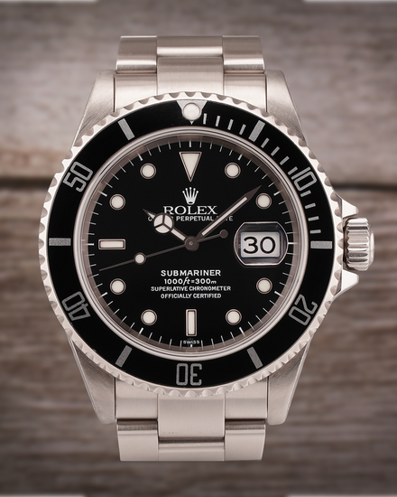 1999 Rolex Submariner Date 40MM Black Dial Oyster Bracelet (16610)