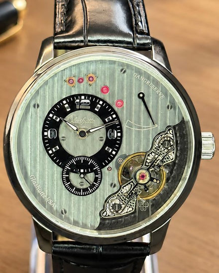 No Reserve - 2024 Glashütte Original PanoMaticInverse XL 42MM Grey Dial Leather Strap (1-66-06-04-22-05)