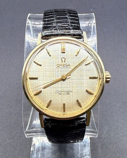 1963 Omega Seamaster DeVille 34.2MM Silver "Linen" Dial Leather Strap (LL6590-1)