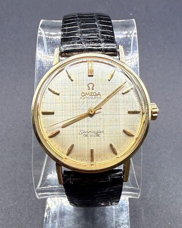 1963 Omega Seamaster DeVille 34.2MM Silver "Linen" Dial Leather Strap (LL6590-1)