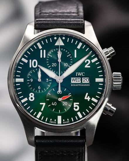 2022 IWC Schaffhausen Pilot 43MM Green Dial Leather Strap (IW378005)