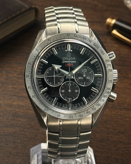 No Reserve - 2020 Omega Speedmaster Broad Arrow 42MM Black Dial Steel Bracelet (321.10.42.50.01.001)