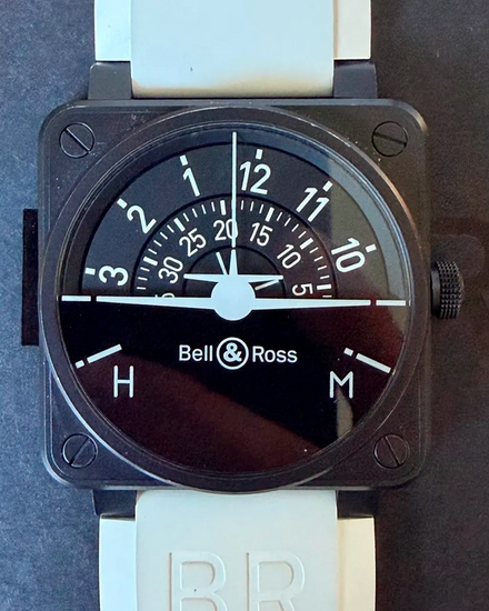 2012 Bell & Ross BR 01 - 92 L.E. “Turn Coordinator” 46MM Black Dial Rubber Bracelet (BR-01-92-STC)