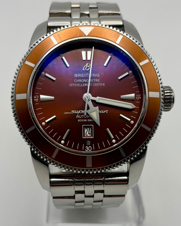 Breitling Superocean Heritage 46MM Brown Dial Aftermarket Steel Bracelet (A17320)