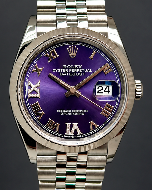 2024 Rolex Datejust 36MM Aubergine Dial Oyster Bracelet (126234)