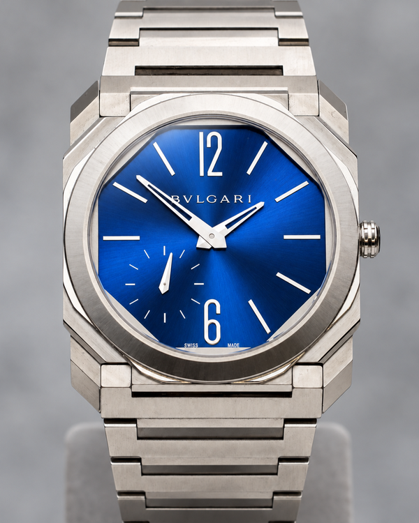 No Reserve - 2021 Bvlgari Octo Finissimo 40MM Blue Dial Steel Bracelet (103431)