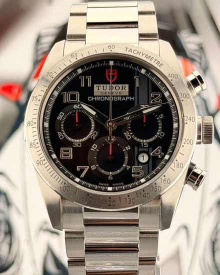 2014 Tudor Fastrider Chronograph 42MM Black Dial Steel Bracelet (42000)