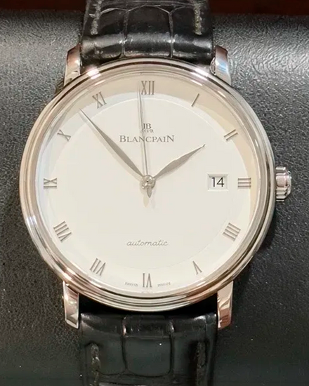 2018 Blancpain Villeret 38MM White Dial Leather Strap (6223-1127-55A)