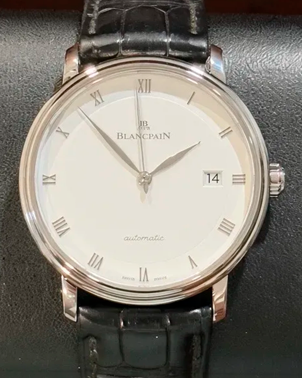 2018 Blancpain Villeret 38MM White Dial Leather Strap (6223-1127-55A)