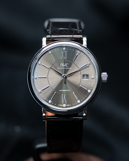 No Reserve - 2020 IWC Schaffhausen Da Vinci 37MM Grey Dial Leather Strap (IW458102)