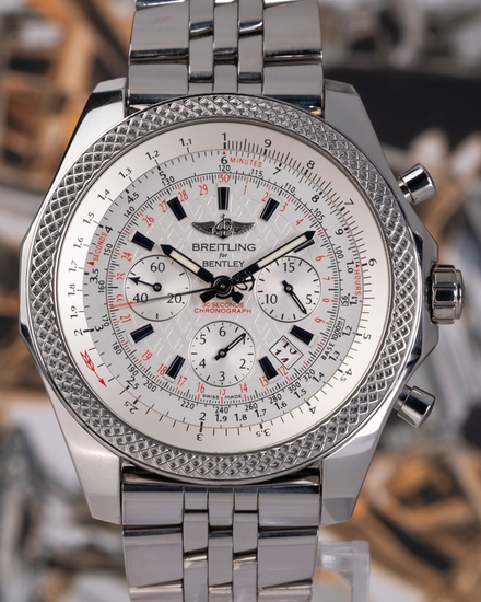 No Reserve - 2019 Breitling Bentley Chronograph S.E. 49MM White Dial Steel Bracelet (AB061112)