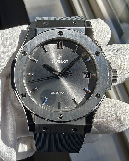 2026 Hublot Classic Fusion 45MM Grey Dial Rubber Strap (511.NX.7071.RX)