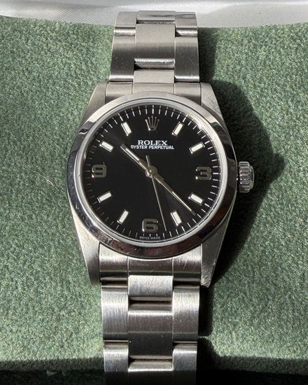 2005 Rolex Oyster Perpetual 31MM Black Dial Oyster Bracelet (77080)