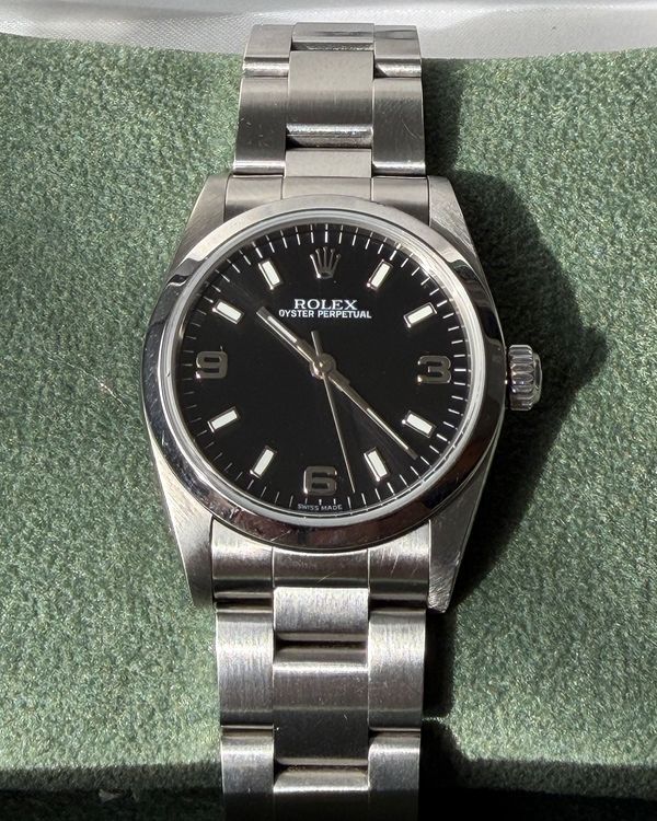 2005 Rolex Oyster Perpetual 31MM Black Dial Oyster Bracelet (77080)