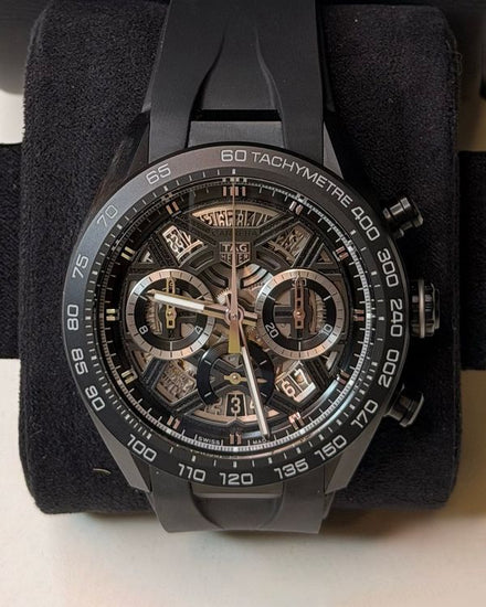 2024 Tag Heuer Carrera Chronograph Extreme Sport 44MM Skeleton Dial Rubber Strap (CBU2080.FT6272)