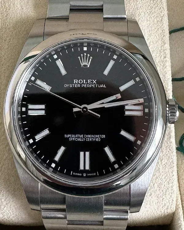 2022 Rolex Oyster Perpetual 41MM Black Dial Oyster Bracelet (124300)