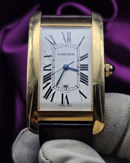 2011 Cartier Tank Américaine 27MM Silver Dial Leather Strap (W2609156)