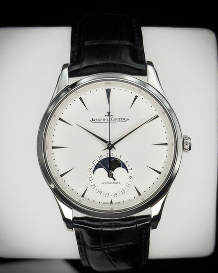 2021 Jaeger-LeCoultre Master Ultra Thin Moon 39MM Silver Dial Leather Strap (Q1368430)