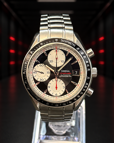 No Reserve - 2015 Omega Speedmaster Date 40MM Black Dial Steel Bracelet (3210.51.00)