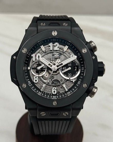 2023 Hublot Big Bang Unico Black Magic 44MM Skeleton Dial Rubber Strap (421.CI.1170.RX)
