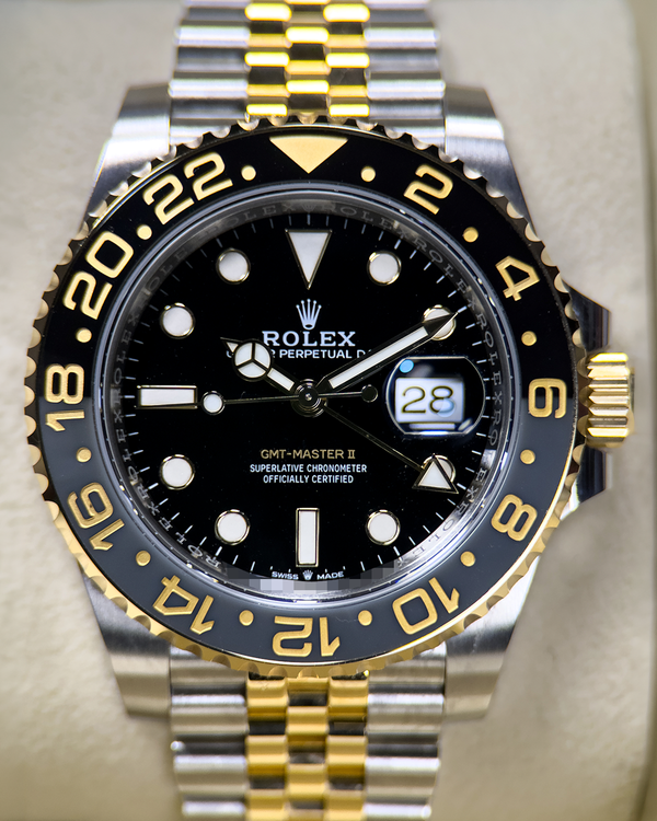 No Reserve - 2026 Rolex GMT-Master II "Bumblebee" 40MM Black Dial Two-Tone Jubilee Bracelet (126713GRNR)