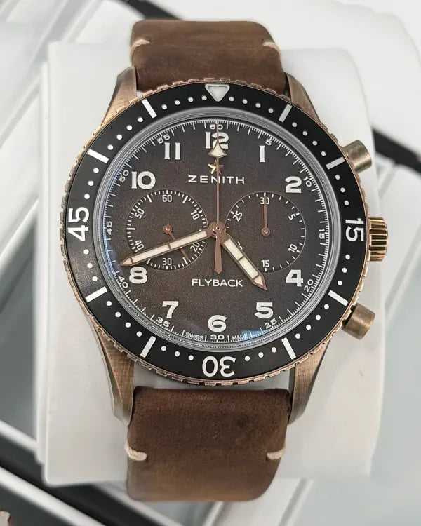 Zenith Pilot Timing Type CP-2 43MM Brown Dial Leather Strap (29.2240.405/18.C801)