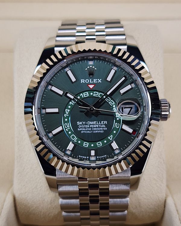 2024 Rolex Sky-Dweller 42MM Green Dial Jubilee Bracelet (336934)