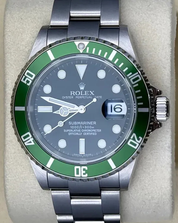 2007 Rolex Submariner Date "Kermit" 40MM Black Dial Oyster Bracelet (16610LV)