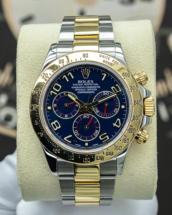Rolex Cosmograph Daytona 40MM Blue Dial Two-Tone Oyster Bracelet (116523)