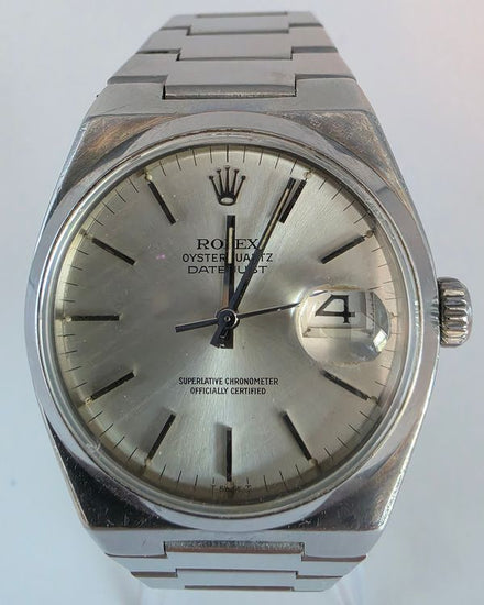 No Reserve - 1981 Rolex Datejust Oysterquartz 36MM Silver Dial Oysterquartz Bracelet (17000)