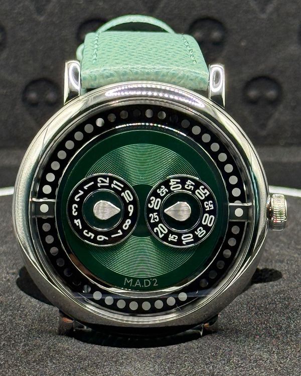 No Reserve - 2025 MB&F MAD Edition 2 42MM Green Dial Leather Strap (M.A.D 2)