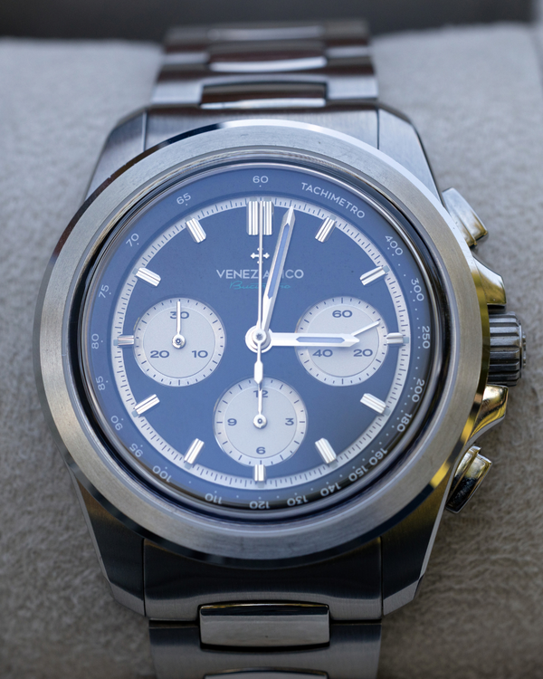 No Reserve - 2026 Venezianico Bucintoro 42MM Black Dial Steel Bracelet (8221511C)