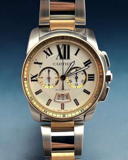 2016 Cartier Calibre de Cartier 42MM Silver Dial Two-Tone Bracelet (W7100042)